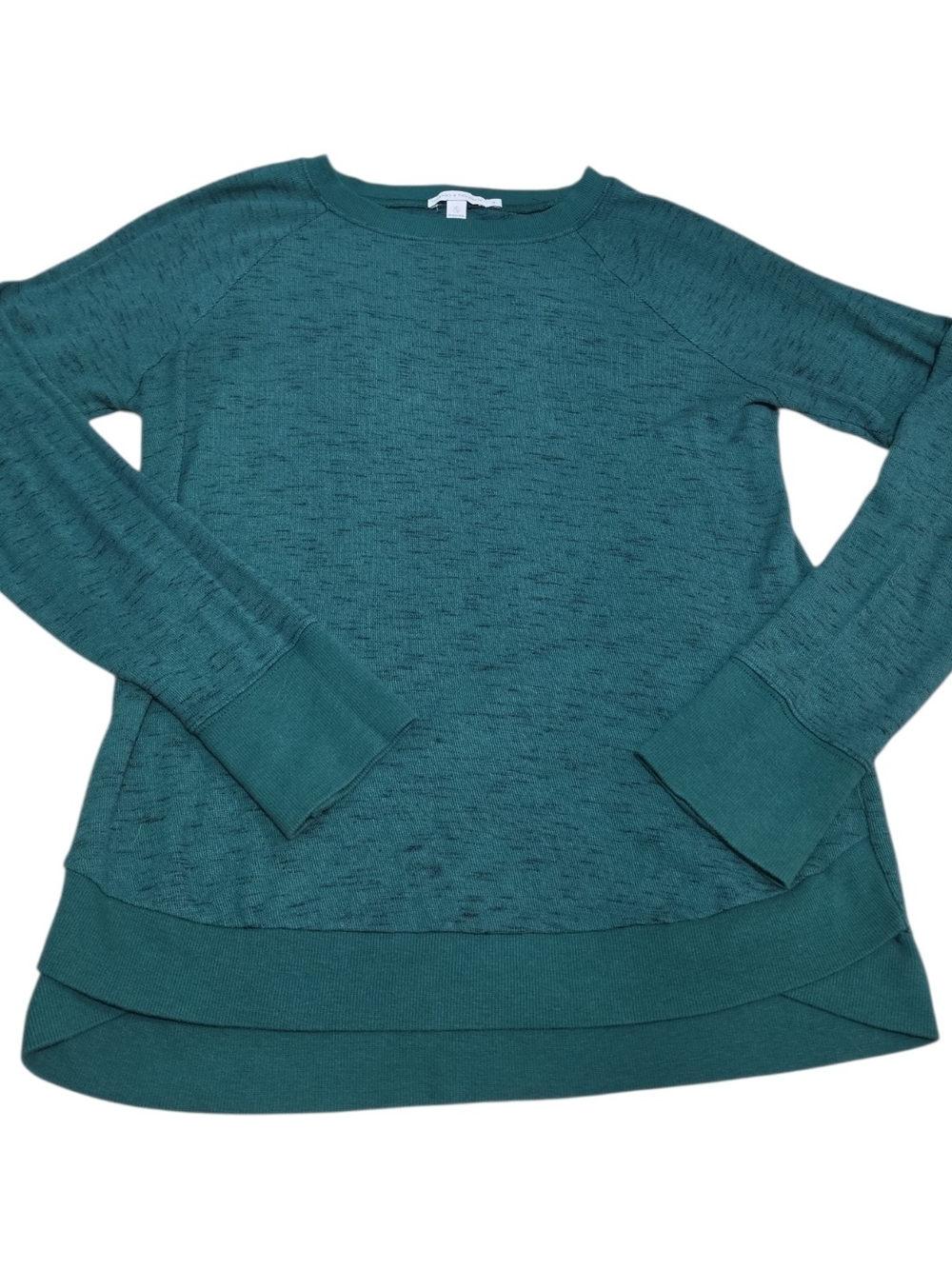 Threads 4 Thought Women's S Sweater Green Organic Cotton Pullover Long Sleeve